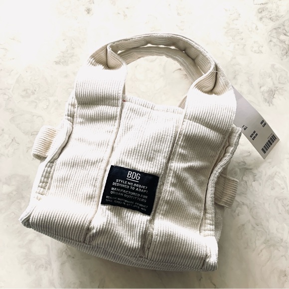 NWT BDG Serena Corduroy Mini Tote Bag (tan) - Picture 5 of 7
